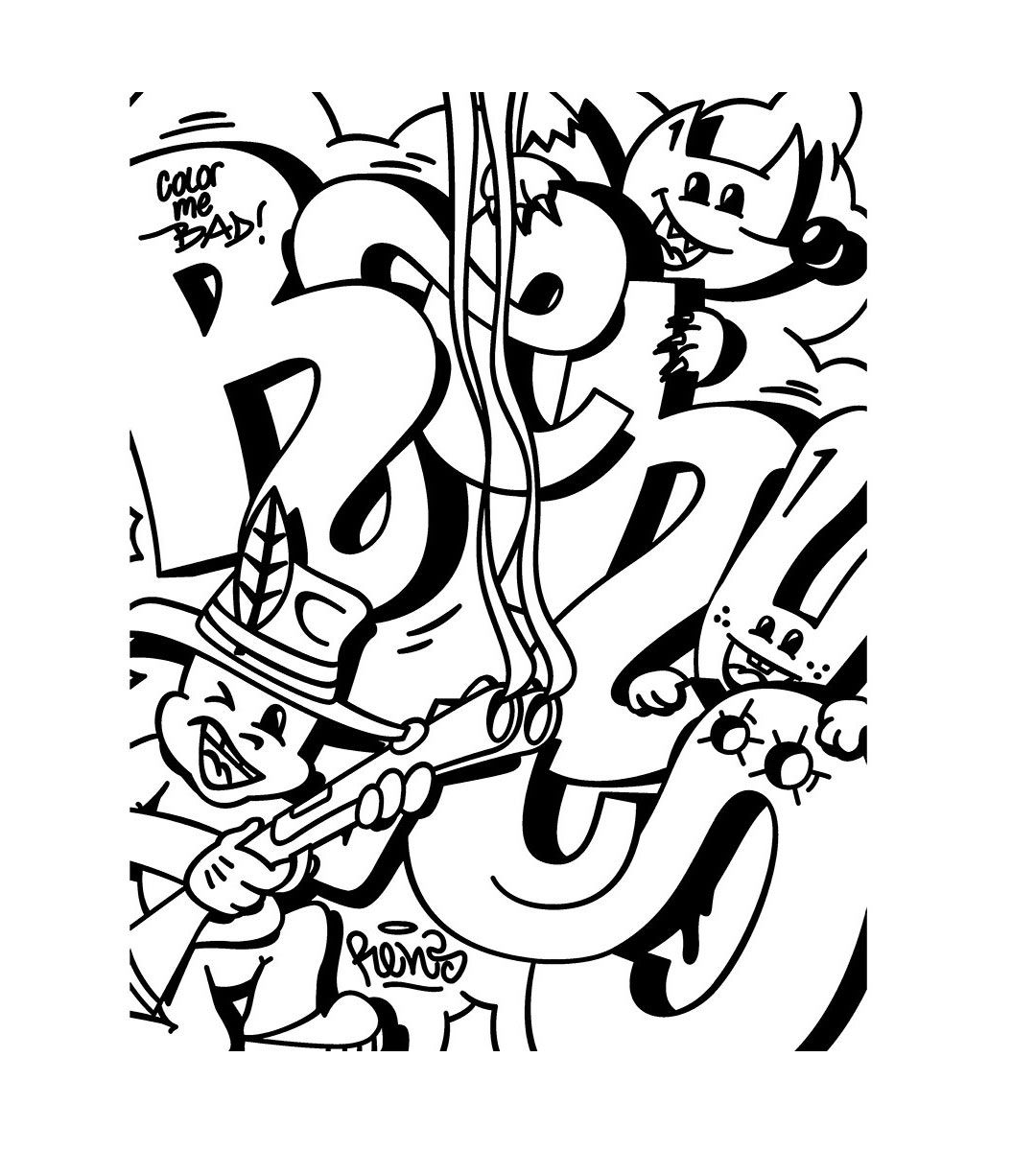 Graffiti Coloring Book Vol. 3: International Street Art Styles - Urban Art Therapy & Creative Relaxation for Adults & Teens
