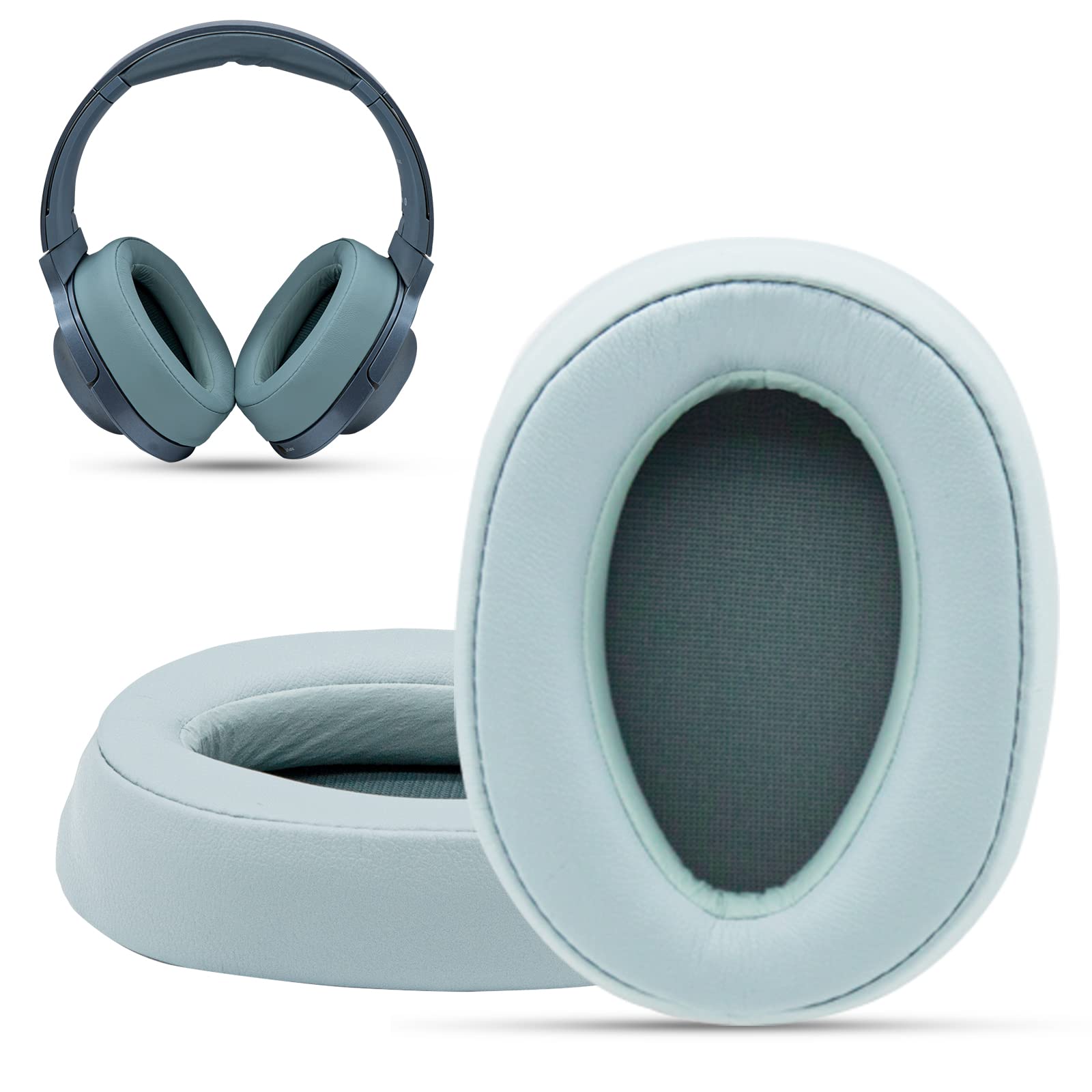 Premium Replacement Ear Pads for Sony WH-H900N & MDR-100ABN Headphones - Soft Memory Foam Protein Leather Cushions - Comfortable Over-Ear Earpads (Green) - Perfect for Gaming, Travel & Noise Isolation