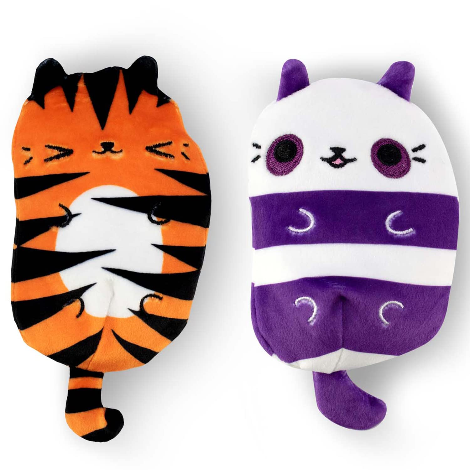 Cats vs Pickles Panda Cat & Stripes Plush Toy Set - 2 Pack 4