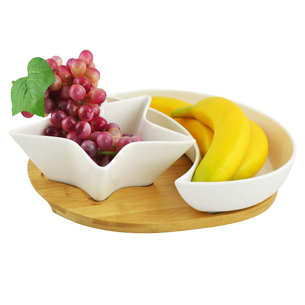 Moon and Star Snack Bowl Set - Elegant Dessert, Appetizer, Candy & Dip Serving Dish for Parties, Movie Nights & Home Decor