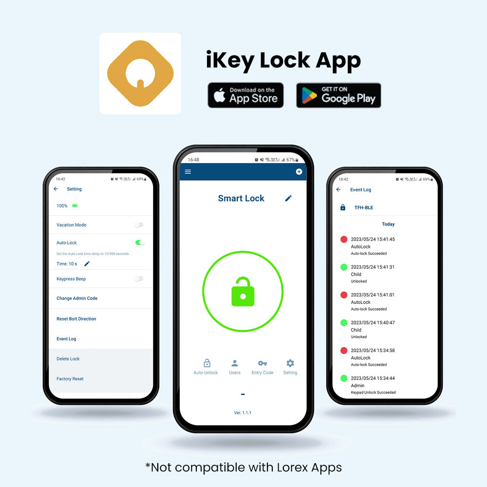 Smart Bluetooth Deadbolt Lock - Keyless Entry with Touchpad & App Control - Matte Black - Secure Your Home with Remote Access & Auto-Lock