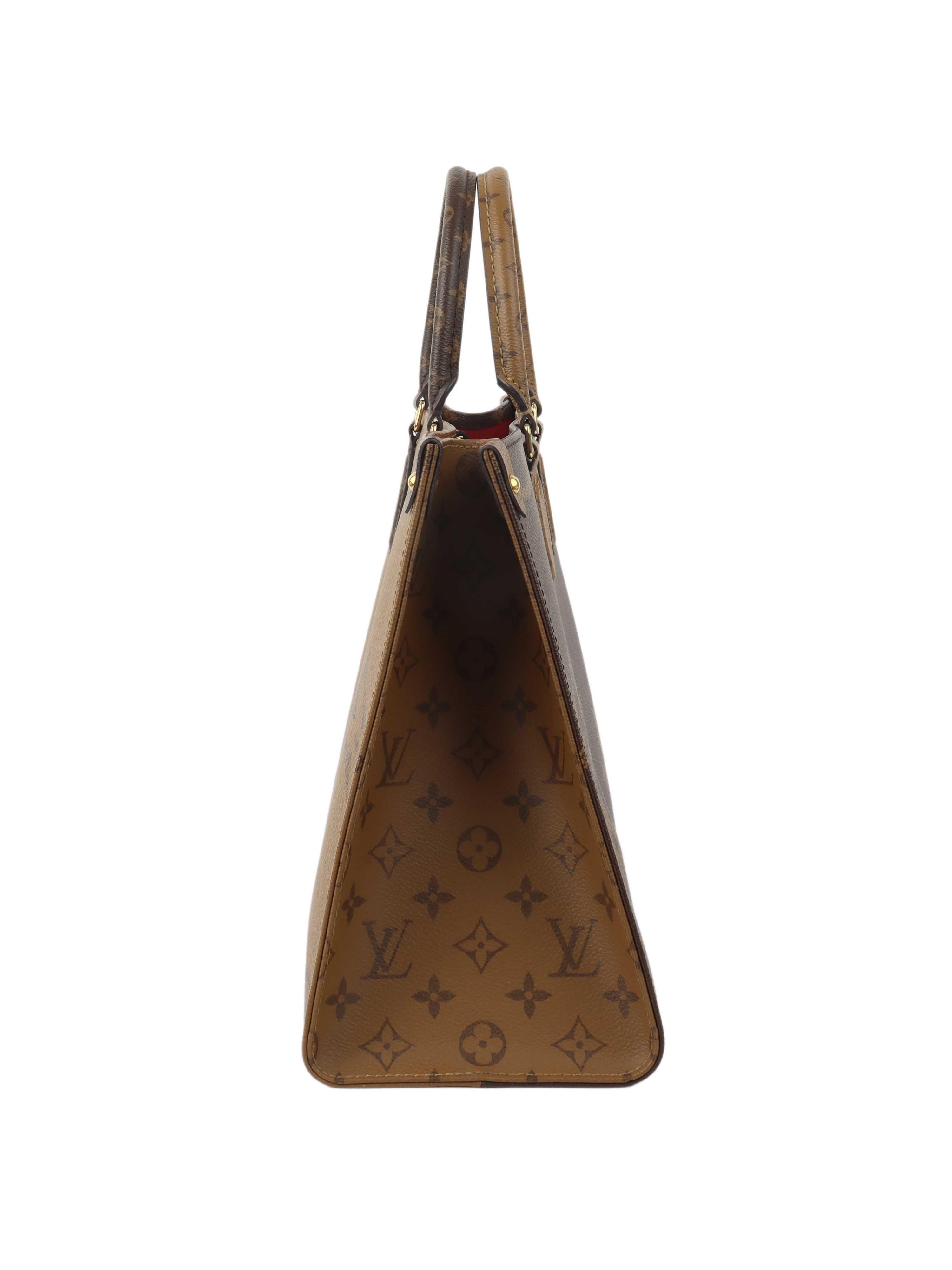 Authentic Louis Vuitton Onthego Reverse MM Tote Bag - Luxury Designer Handbag for Women, Perfect for Work, Travel & Everyday Use
