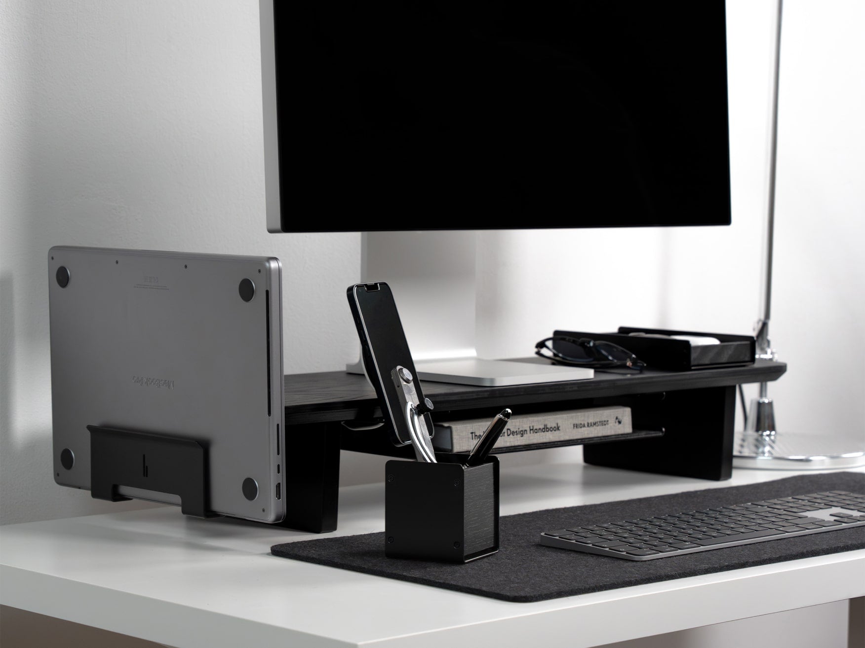 Adjustable Cockpit Monitor Stand Medium - Ergonomic Computer Screen Mount for Gaming & Office Workstations - Perfect for Multi-Screen Setups and Compact Desks
