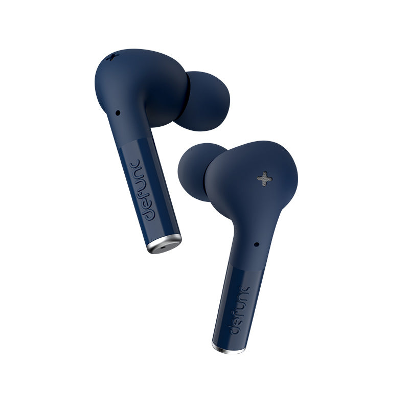 Defunc True Entertainment Wireless Bluetooth Headphones - Blue | Noise Cancelling, Hi-Fi Sound for Music, Gaming & Workout