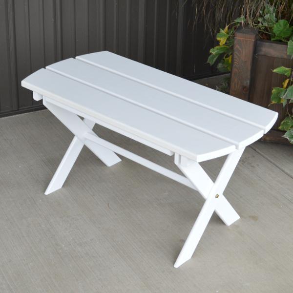 A & L Furniture Yellow Pine Folding Coffee Table - Rustic Wooden Side Table for Living Room, Patio, or Small Spaces - Perfect for Coffee, Books, and Decor