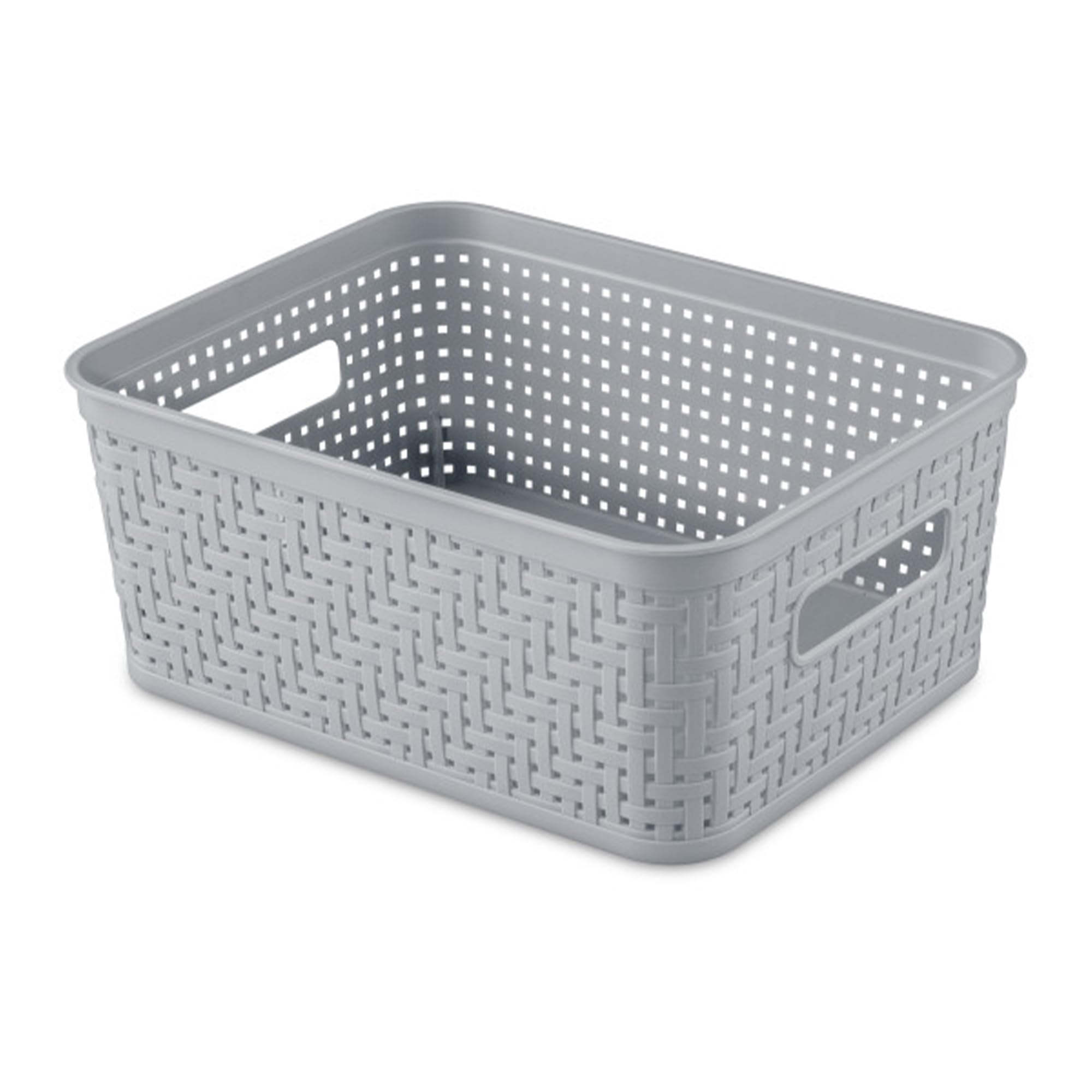 Sterilite 32-Pack Plastic Storage Bins with Lids - Organize Short Stackable Baskets for Home, Office & Closet Organization - Durable Cement Gray Containers for Toys, Clothes & Craft Supplies