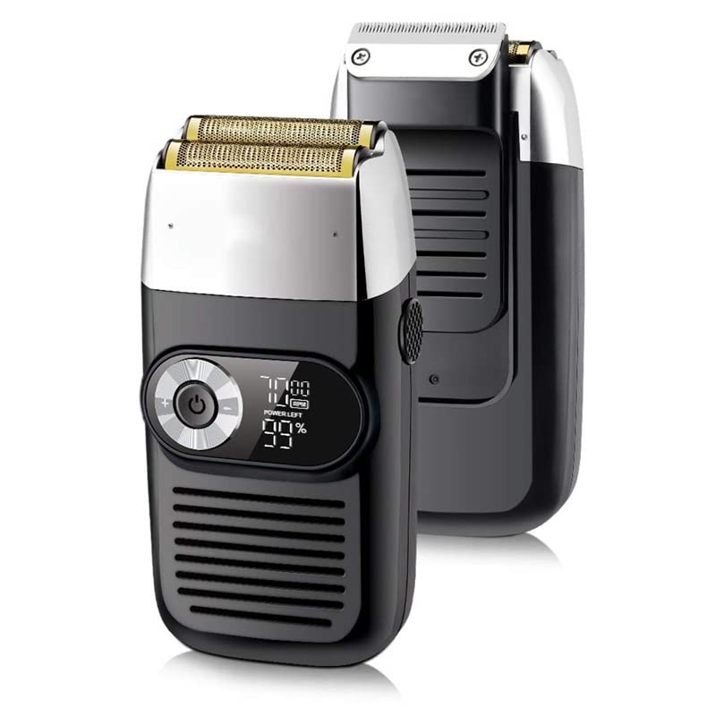 Professional Electric Razor for Men - 3-Speed Powerful Hair & Beard Shaver with Bald Head Trimmer - Barber-Grade Shaving Machine for Smooth Fades & Finishing - Perfect for Home Grooming, Travel & Professional Use