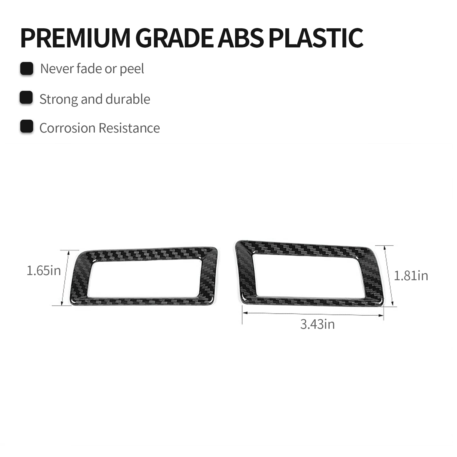 Carbon Fiber CheroCar Center Console Dashboard Vent Trim for 2010-2017 Dodge RAM - AC Outlet Cover & Interior Accessories Upgrade - Perfect for Road Trips & Off-Road Adventures