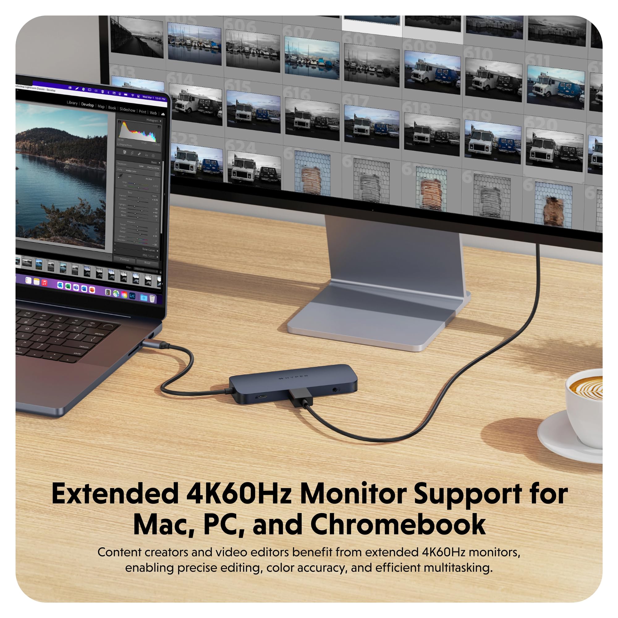 HyperDrive Next 10-Port USB-C Hub for MacBook, PC & Chromebook - 4K60Hz HDMI, 2x USB-A, 10Gbps USB-C, 140W PD, SD/microSD Reader, Ethernet, 3.5mm Audio - Perfect for Home Office, Remote Work & Multi-Monitor Setup