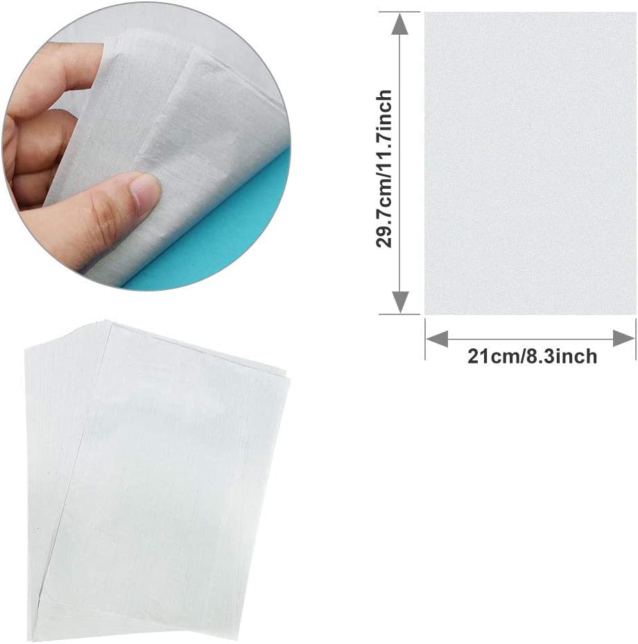 50 Sheets White Carbon Paper Graphite Transfer Tracing Paper with 1 Embossing Stylus Dotting Tool (8.3