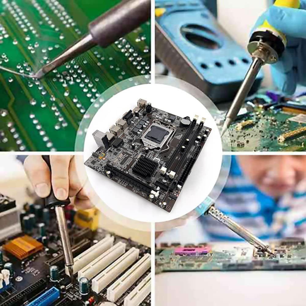 Pitxsgsia H55 Motherboard Accessories Kit - LGA1156 Socket for Intel i3 530 & i5 760 CPUs, DDR3 Memory, Includes i3 530 Processor, Switch Cable & Thermal Paste | Perfect for PC Building, Upgrades & Gaming Rigs