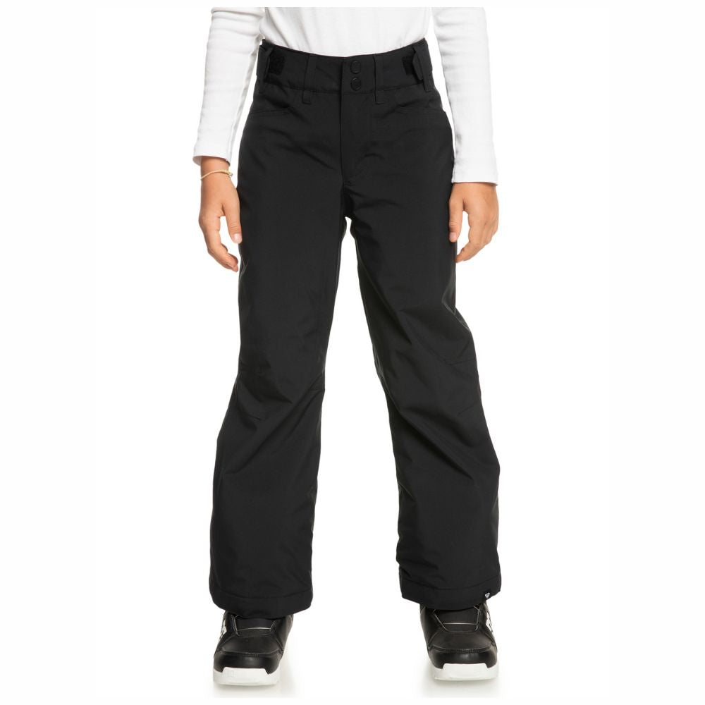 Roxy Backyard Girls Ski Pants - Waterproof Winter Snow Pants for Kids & Teens - Black - Perfect for Skiing, Snowboarding & Outdoor Winter Activities