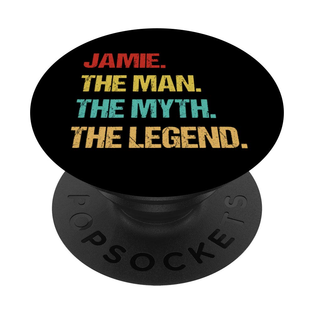 Jamie The Man The Myth The Legend PopSockets Swappable PopGrip - Custom Phone Grip & Stand for iPhone, Samsung & Smartphones - Perfect for Selfies, Calls & Secure Phone Handling