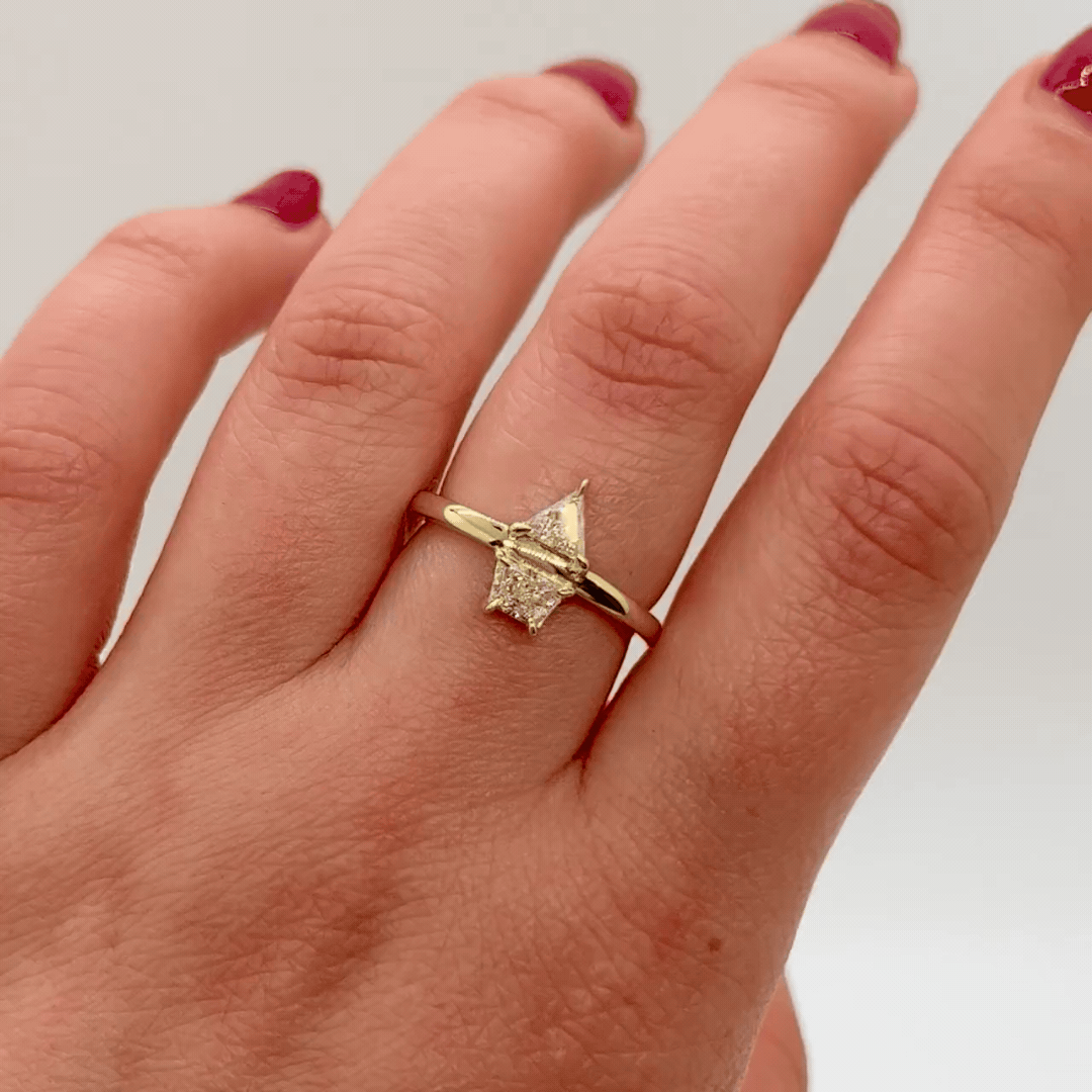 Landmark Series Flatiron Ring No. 2 - Vintage Inspired Minimalist Stacking Ring for Women - Perfect for Everyday Wear, Layering & Special Occasions