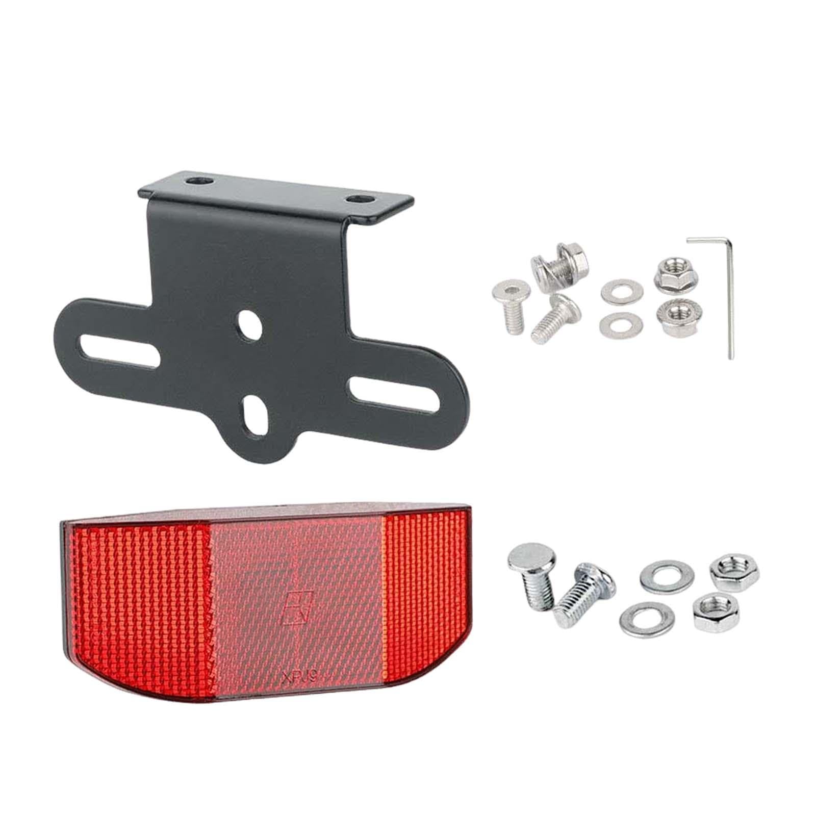 Bike Rear Reflector - High Visibility Red Safety Reflector with Mounting Bracket for Bicycle Cargo Rack | Durable Adult Bike Accessories for Night Riding & Commuting Safety