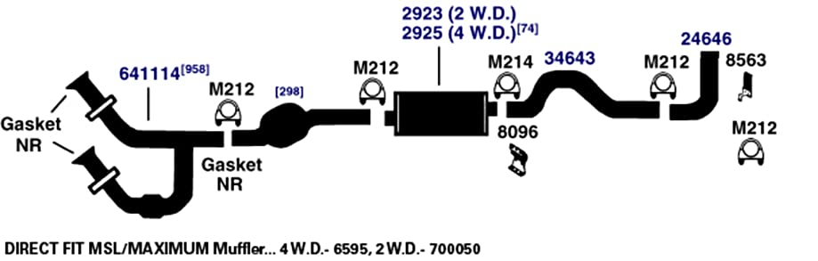 AP Exhaust Muffler 6595 - for Car & Truck Performance