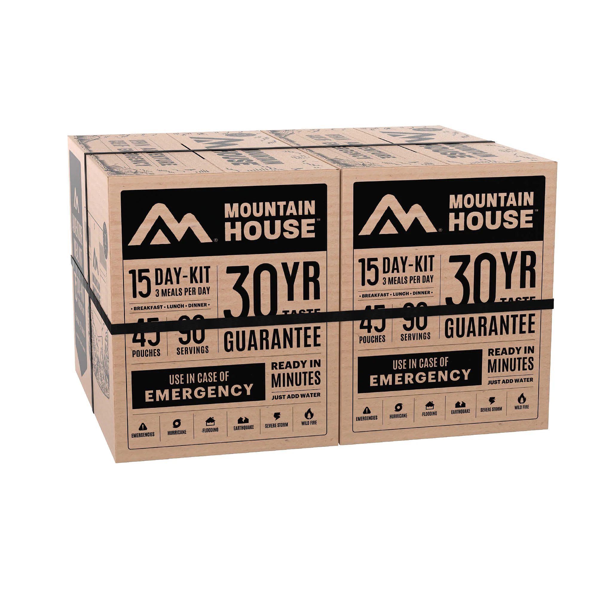 Mountain House 30-Day Emergency Food Supply Kit - Freeze-Dried Survival Food for Camping, Hiking & Disaster Preparedness