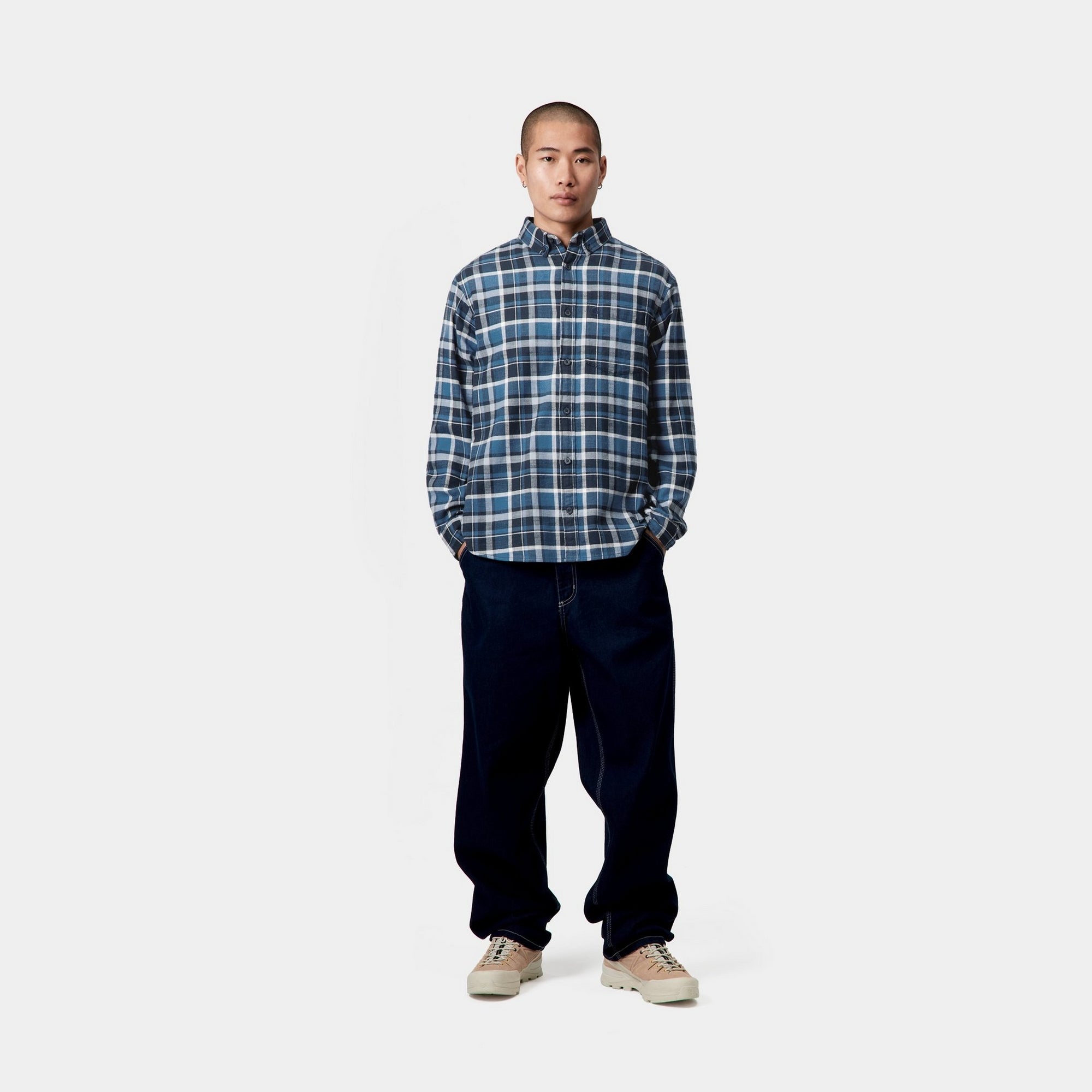 Fendrick Men's Casual Checkered Shirt - Stylish Plaid Button-Up for Everyday Wear | Mizar | Perfect for Office, Outdoors & Casual Outfits