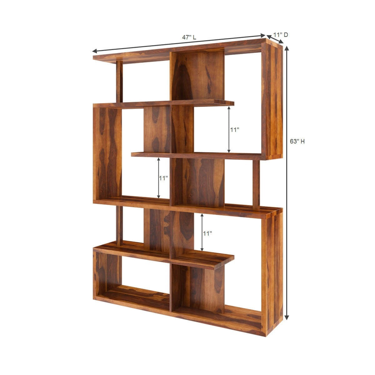 Modern Geometric Bookcase - Stylish Storage Shelf for Home, Office & Living Room - Perfect for Books, Decor & Organizing Spaces