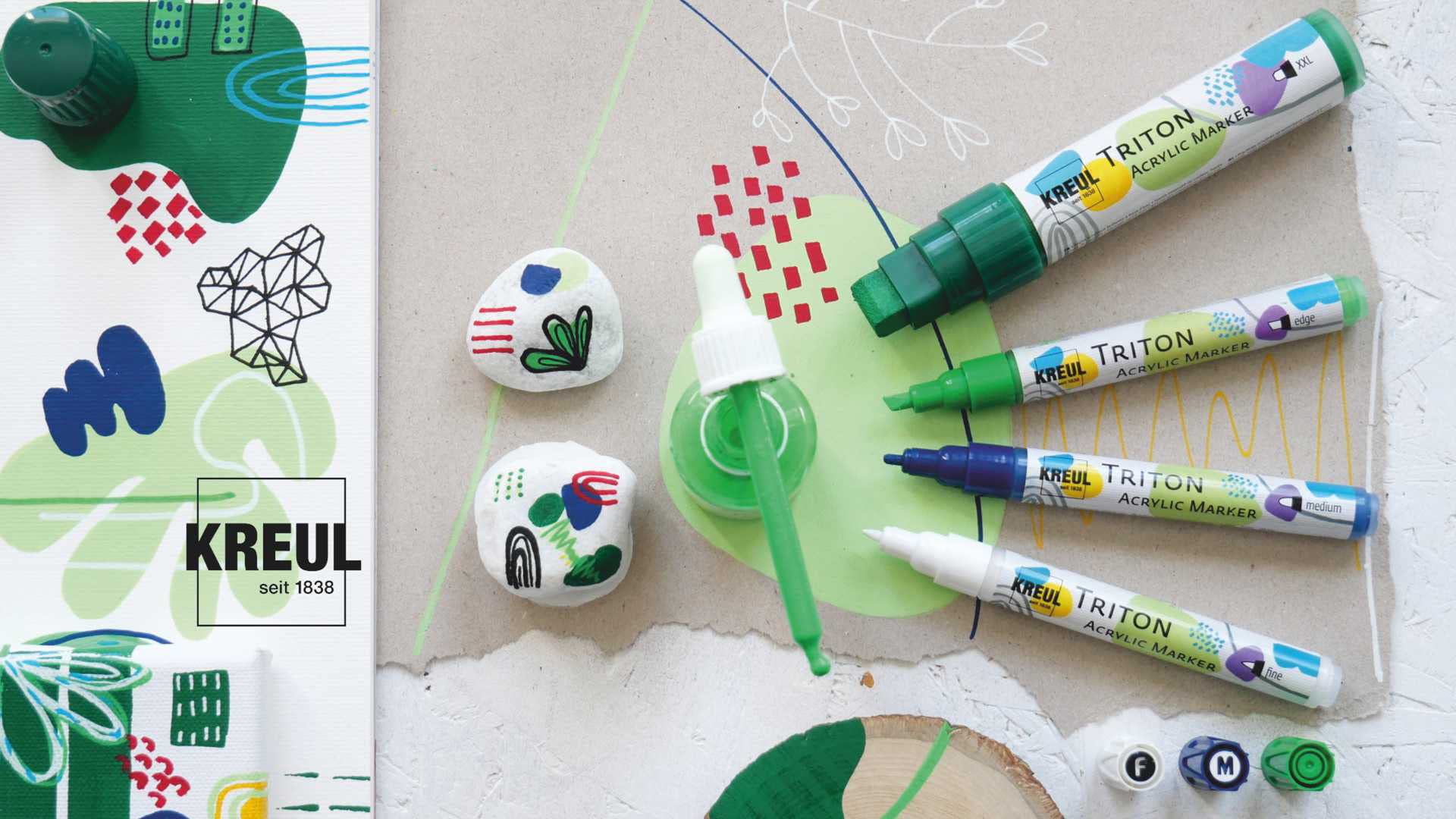 Solo Goya Triton Acrylic Paint Marker - Chisel Tip 1-4mm Violet Red - Perfect for DIY Crafts, Sign Making & Art Projects