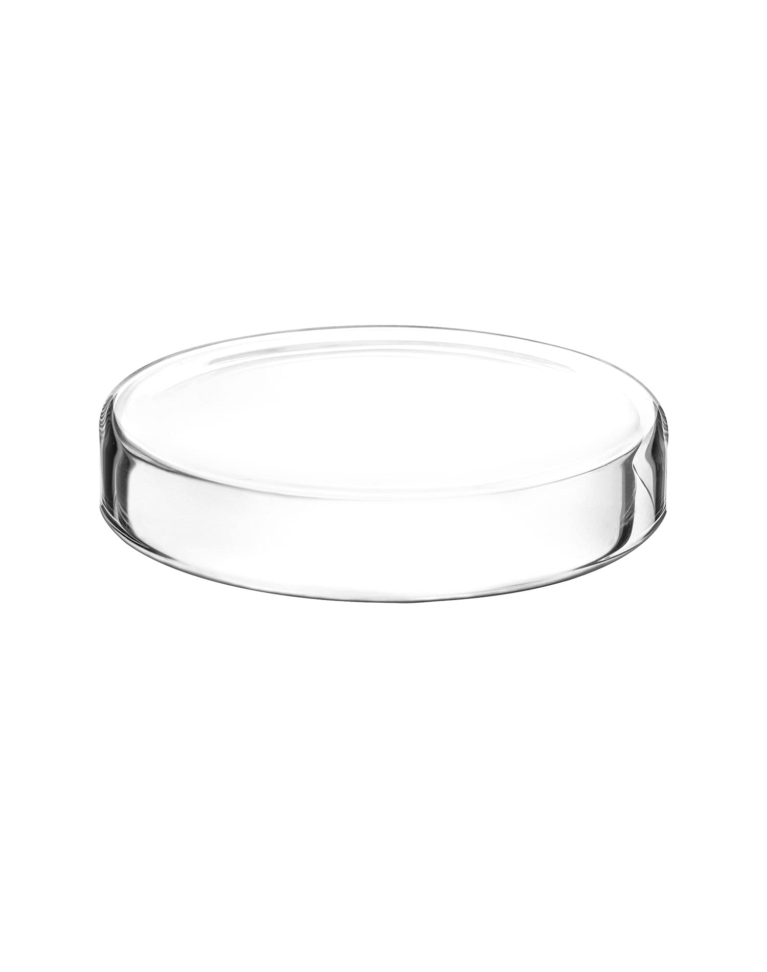 QWORK 120mm x 26mm Thickened Glass Petri Dishes with Lid - 5 Pack Lab Equipment for Microbiology, Cell Culture & Science Experiments