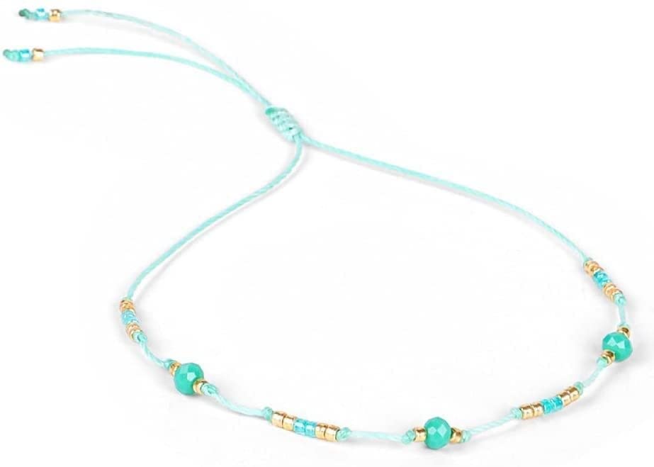 Handmade Colorful Beaded Anklet Bracelet for Women - Adjustable Bohemian Beach Jewelry for Girls | Perfect for Summer Vacations, Music Festivals & Boho Fashion Accessories