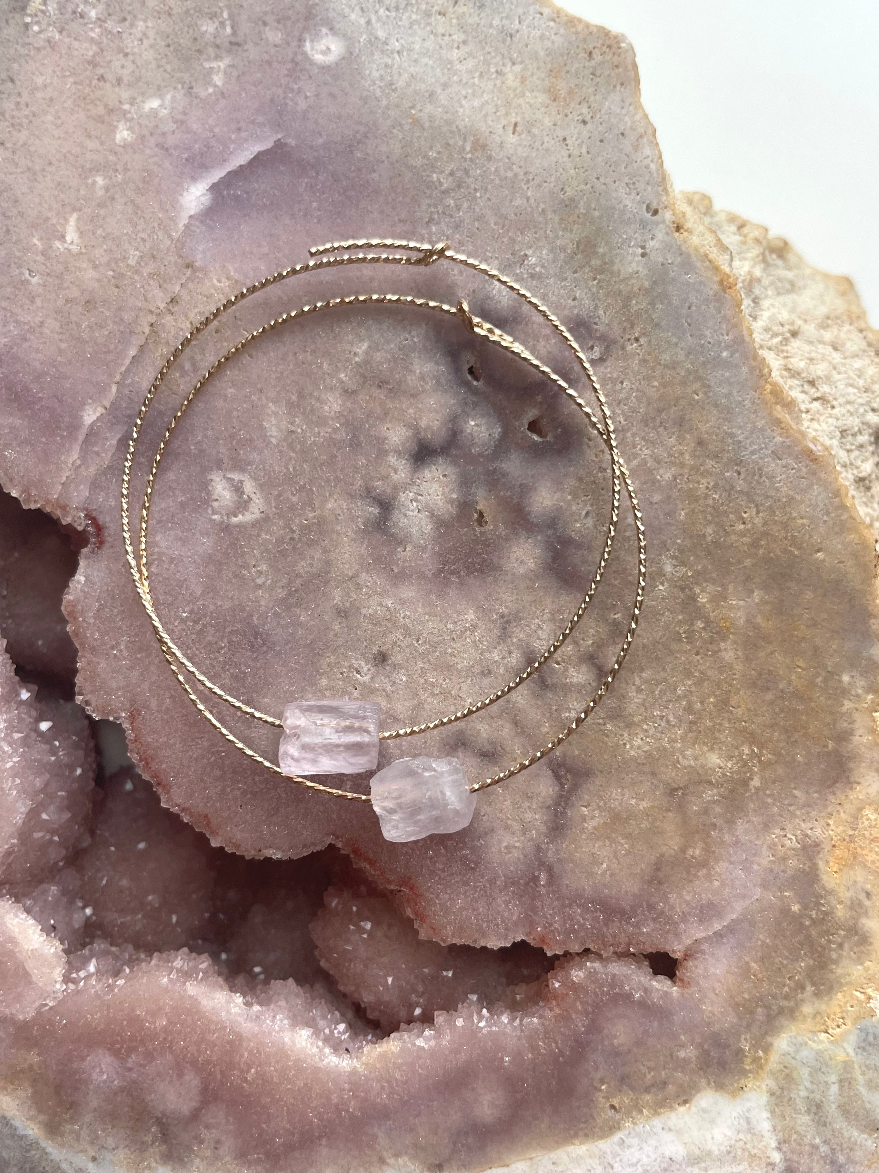 Elegant Kunzite Hoop Earrings for Women - 925 Sterling Silver Pink Gemstone Jewelry - Perfect for Weddings, Parties & Everyday Wear
