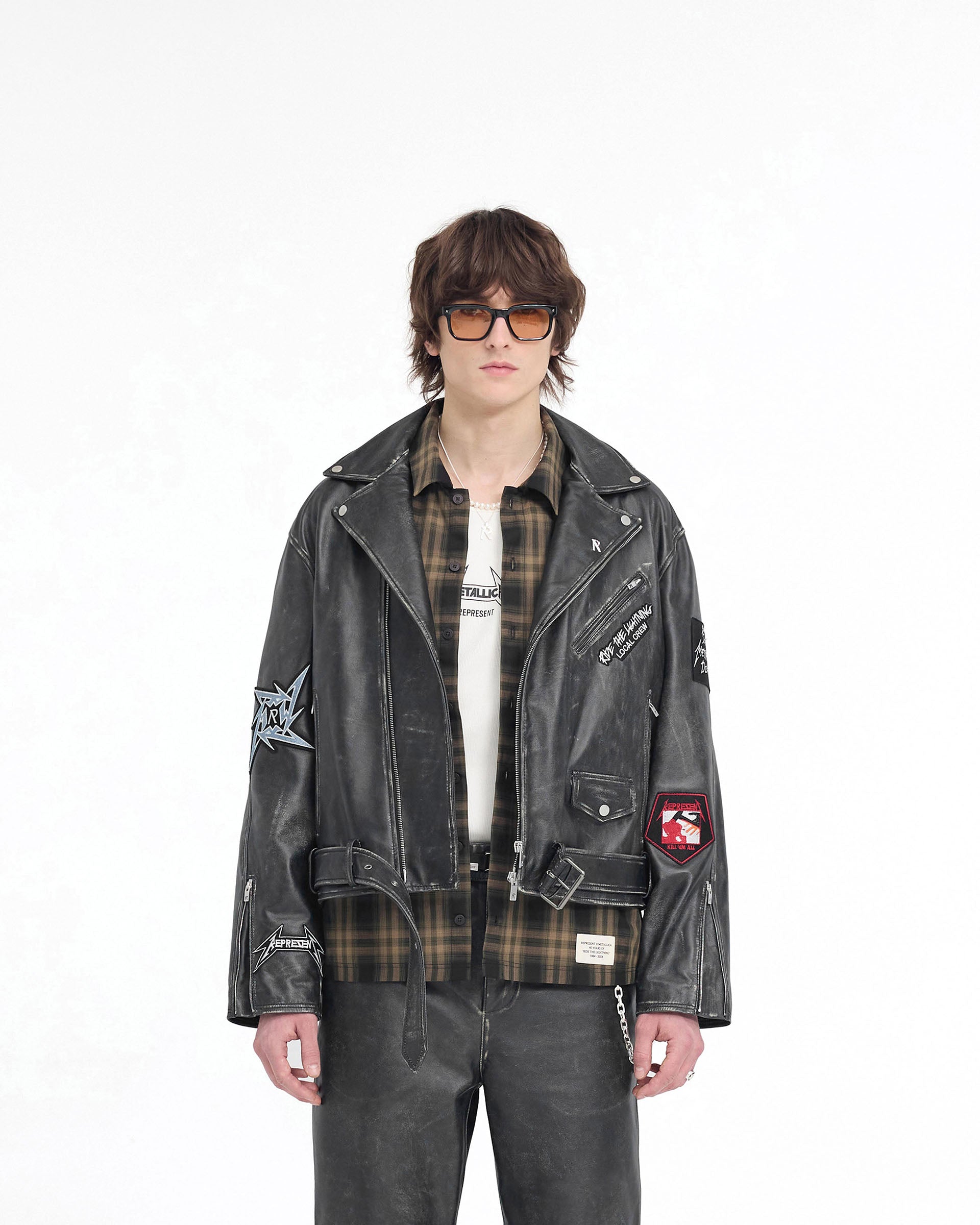 Represent X Metallica Genuine Leather Jacket for Men & Women - Black | Rock Music Fashion, Biker Style, Concert Outfit