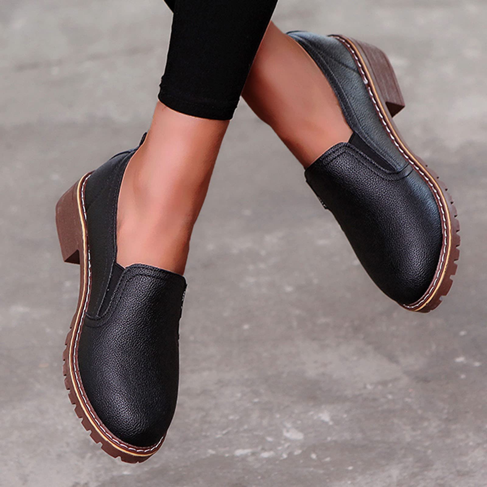 Women's Casual Comfortable Soft Leather Loafers - Business Oxford Shoes for Women - Lightweight Slip-On Boat Shoes for Driving & Outdoor Wear - Perfect for Office, Travel & Daily Use