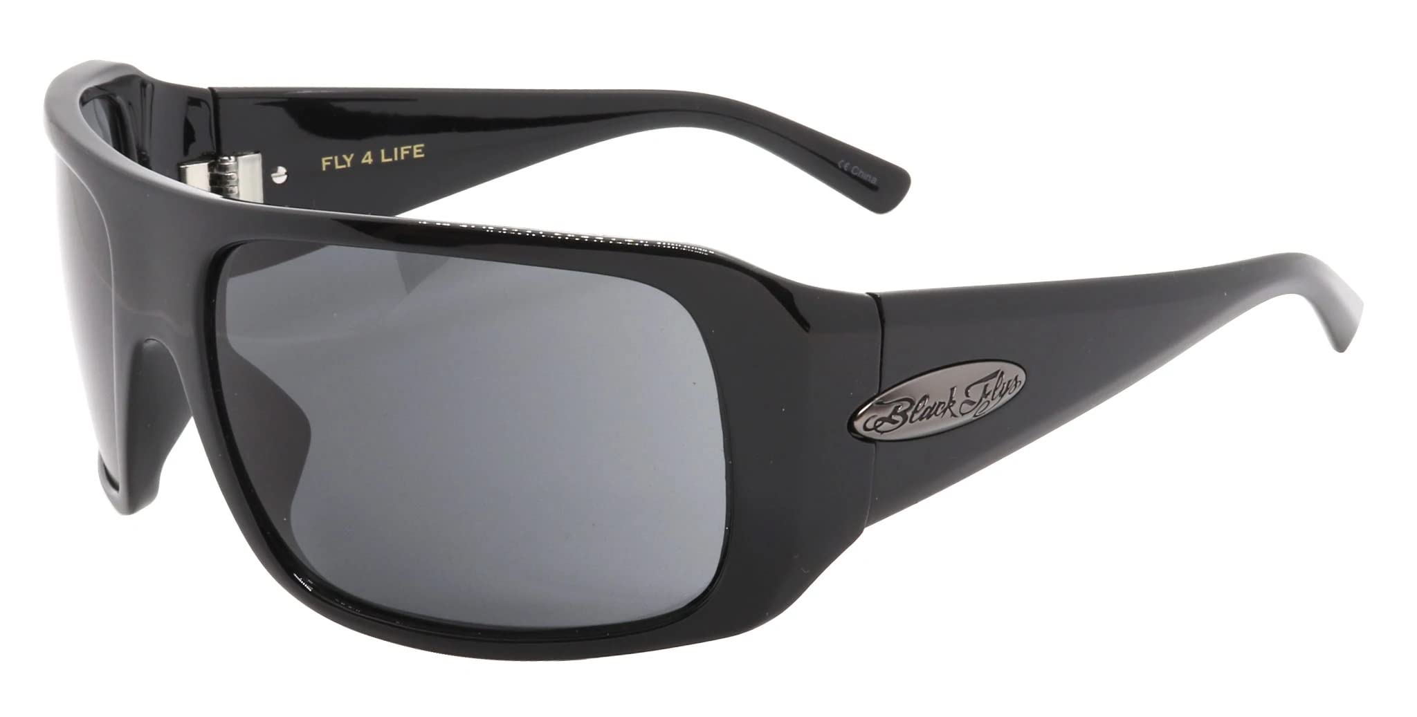 Black Flys Fly 4 Life Wrap Sunglasses - Polarized UV Protection for Men & Women - Ideal for Running, Cycling, Driving & Outdoor Activities