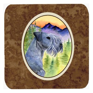 Czech Terrier Foam Coasters Set of 4 - Absorbent Drink Coasters for Coffee, Beer & Wine - Cute Dog-Themed Home Bar Accessories for Pet Lovers