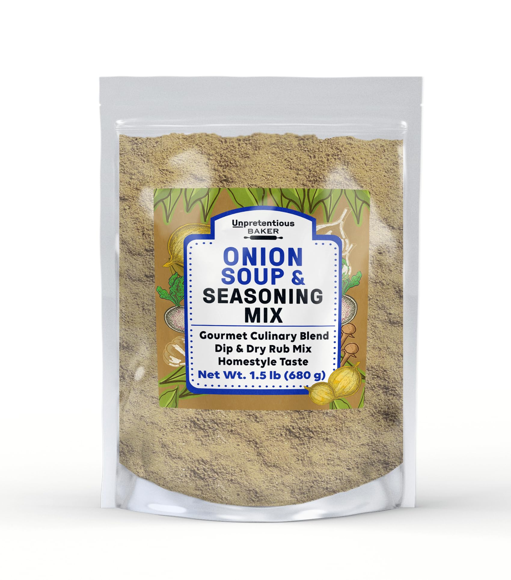 Premium Onion Soup & Seasoning Mix - 1.5 lb Gourmet Culinary Blend for Soups, Dips & Cooking | Perfect for French Onion Soup, Casseroles & Party Appetizers