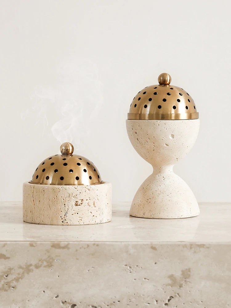 Ethereal Stone Incense Burner - Handmade Aromatherapy Diffuser for Meditation, Yoga & Home Decor | Natural Soapstone Essential Oil Warmer for Relaxation & Spiritual Healing