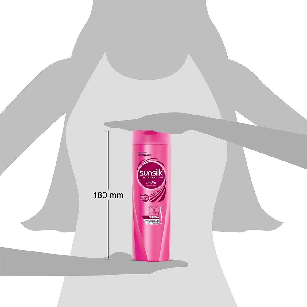 Sunsilk Pink Shampoo for Damaged Hair - 2 Pack (17.6 oz Each) | Hydrating & Repairing Hair Care for Women - Perfect for Daily Use & Salon-Like Results at Home