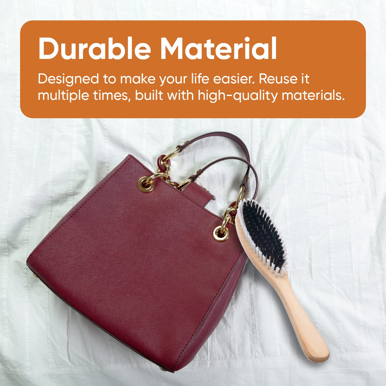Premium Clothes Brush Set - 3 Pack with Sturdy Bristles for Lint, Pet Hair & Dust Removal | Garment, Wool Suit & Suede Care | Durable Wood Handle Hat & Fabric Brush | Perfect for Wardrobe Maintenance & Pet Owners