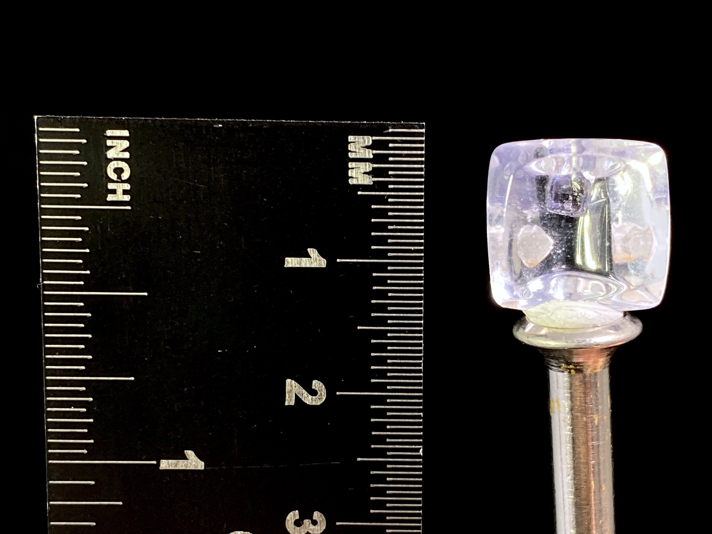 Fluorite in Clear Quartz Cabochon – Rare Gemstone for Jewelry Making, Healing Crystals (47482) – Perfect for Pendants, Rings & Spiritual Healing