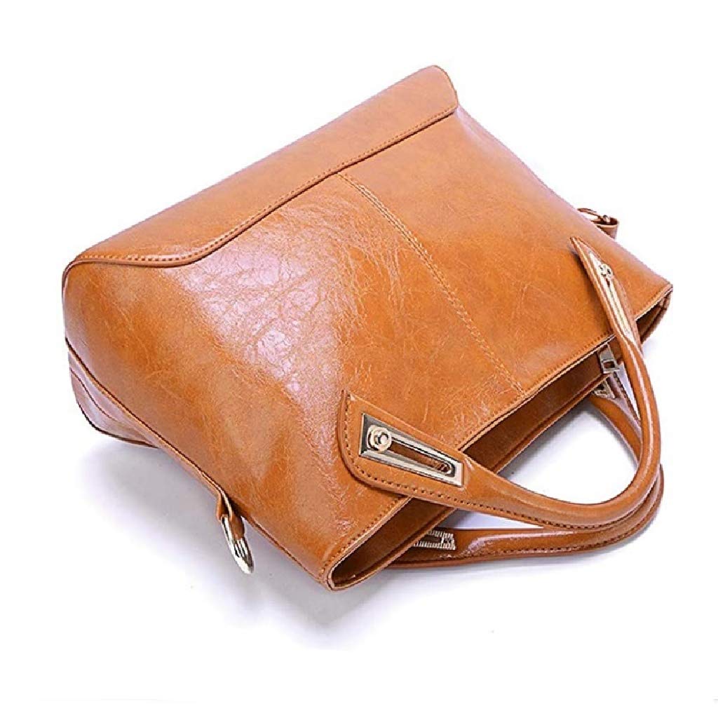 Stylish Women's PU Leather Tote Bag - Fashionable Shoulder Handbag with Zipper Closure for Work, Travel & Shopping (Black)