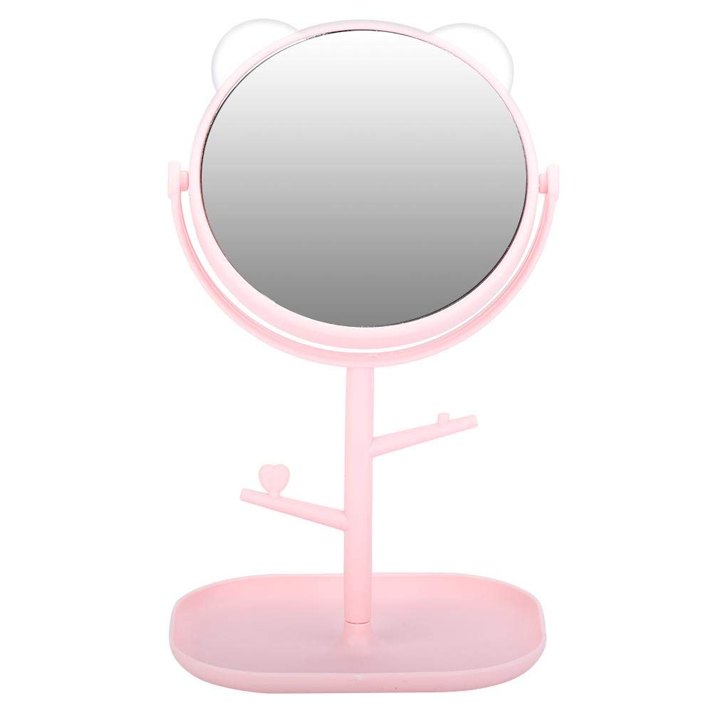 Vanity Mirror with Lights - Portable Desktop Makeup Mirror for Women Girls, LED Cosmetic Mirror with Touch Control (Mickey Ear White) - Perfect for Home Dressing Table, Bedroom & Travel Beauty Essentials