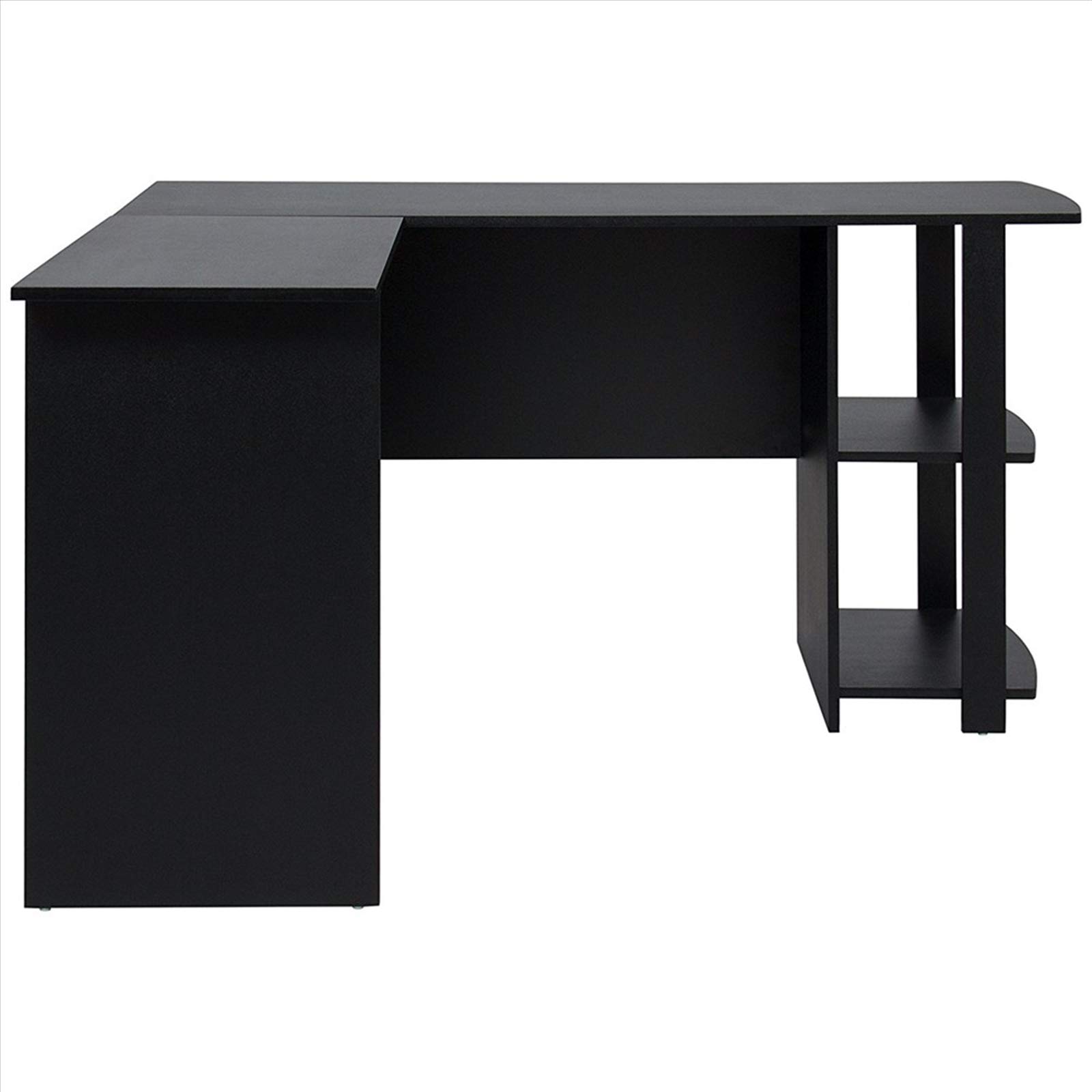 Modern L-Shaped Wooden Corner Desk for Home Office & Gaming - Ergonomic Computer Workstation with Storage, Perfect for Small Spaces & Study Rooms
