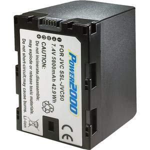 Synergy Digital Camcorder Batteries - 5-Pack Li-Ion 7.4V 5800mAh Ultra Hi-Capacity Replacement for JVC GY-LS300CHU Camcorder & SSL-JVC50 Battery - Perfect for Professional Videography, Live Streaming, and Extended Shooting Sessions