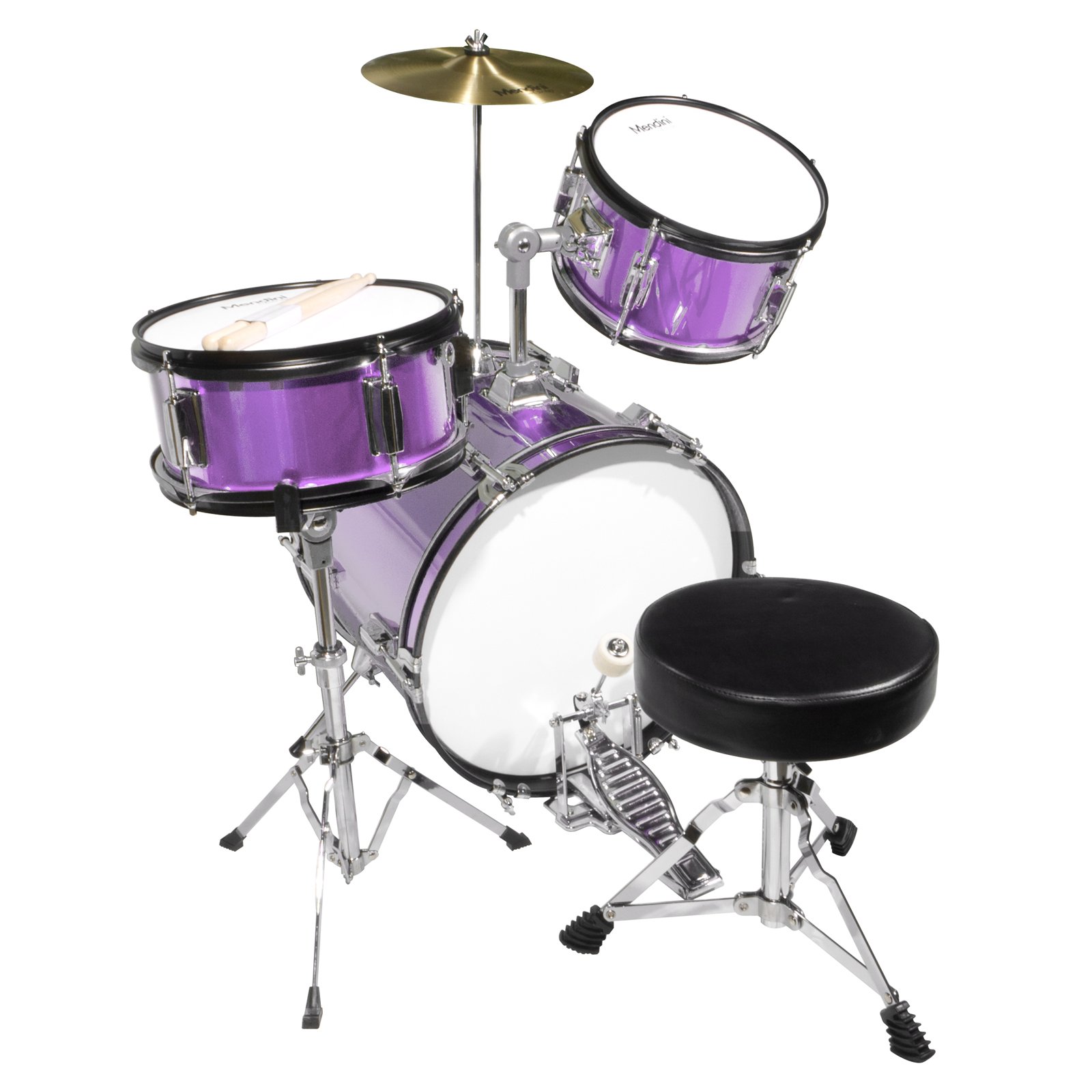 **Mendini by Cecilio 3-Piece Kids Drum Set (16
