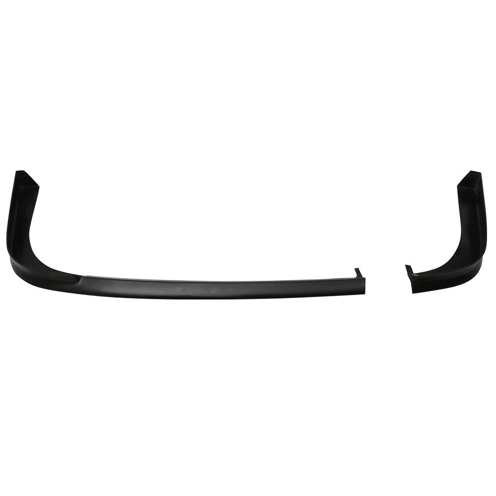 IKON MOTORSPORTS TR Style Front Bumper Lip & Rear Air Dam Diffuser for 2001-2003 Honda Civic - Unpainted Black PP/PU Chin Spoiler - Perfect for Car Styling & Performance Upgrade