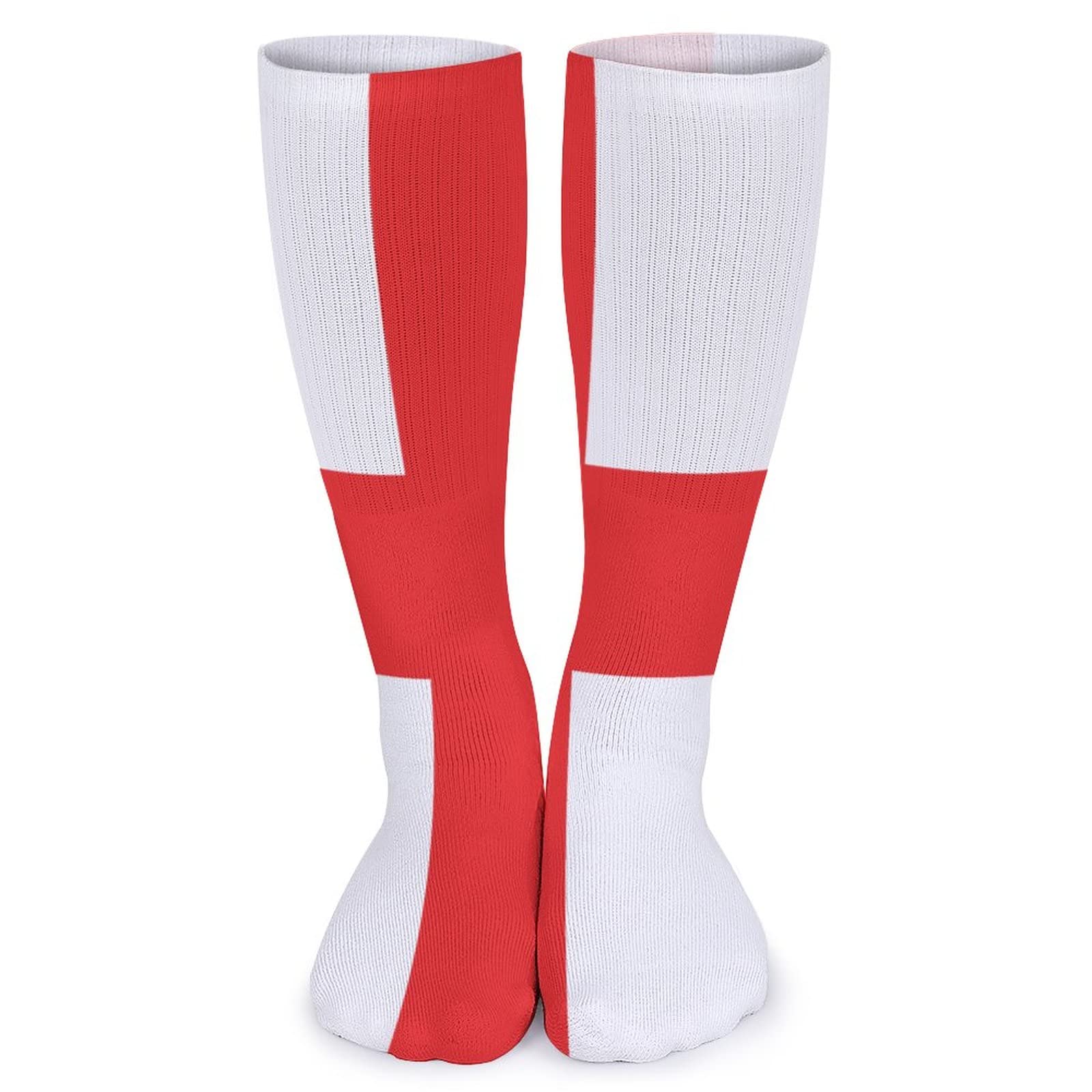England Flag Casual Socks - Moisture Wicking & Breathable Athletic Socks for Men & Women (5 Pairs) - Perfect for Running, Gym Workouts & Everyday Wear