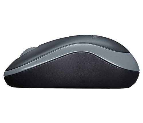Logitech M185 Wireless Mouse - Black & Red, 2.4GHz USB Receiver, 12-Month Battery Life for Laptop, PC, Mac - Perfect for Office, Home, Gaming & Travel
