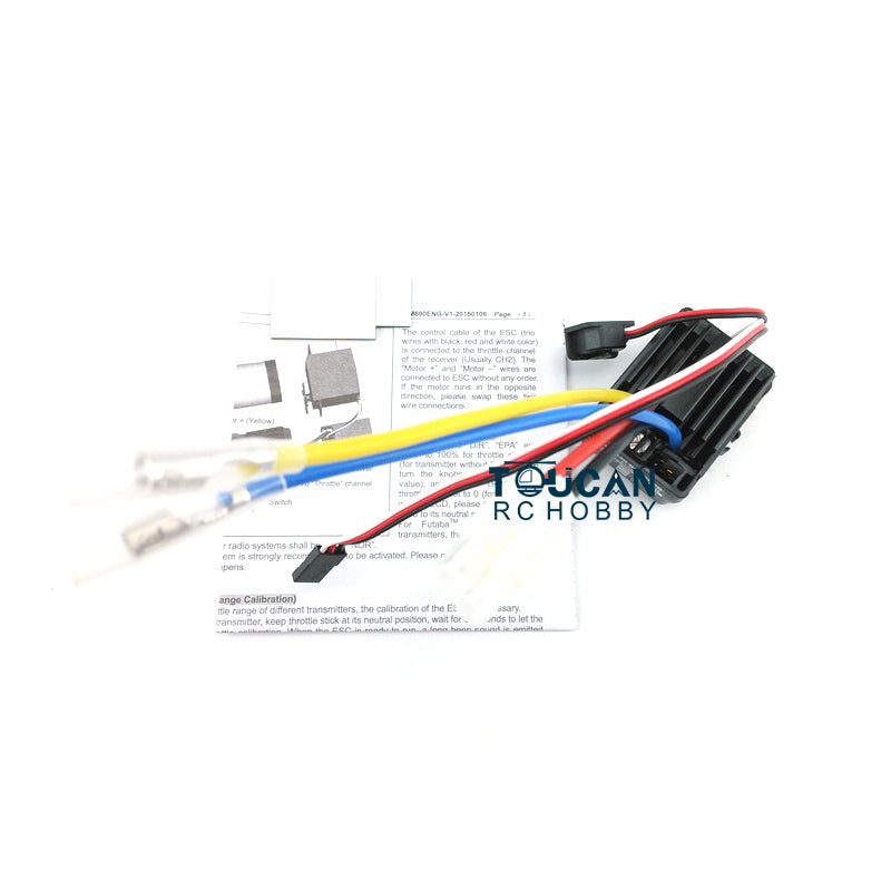 1050A ESC Brush Motor for 1/14 RC Tractor Truck - High Power Lifting System, DIY Spare Parts for Radio Controlled Model Cars - Perfect for Crawler Upgrades & Off-Road Vehicle Modifications