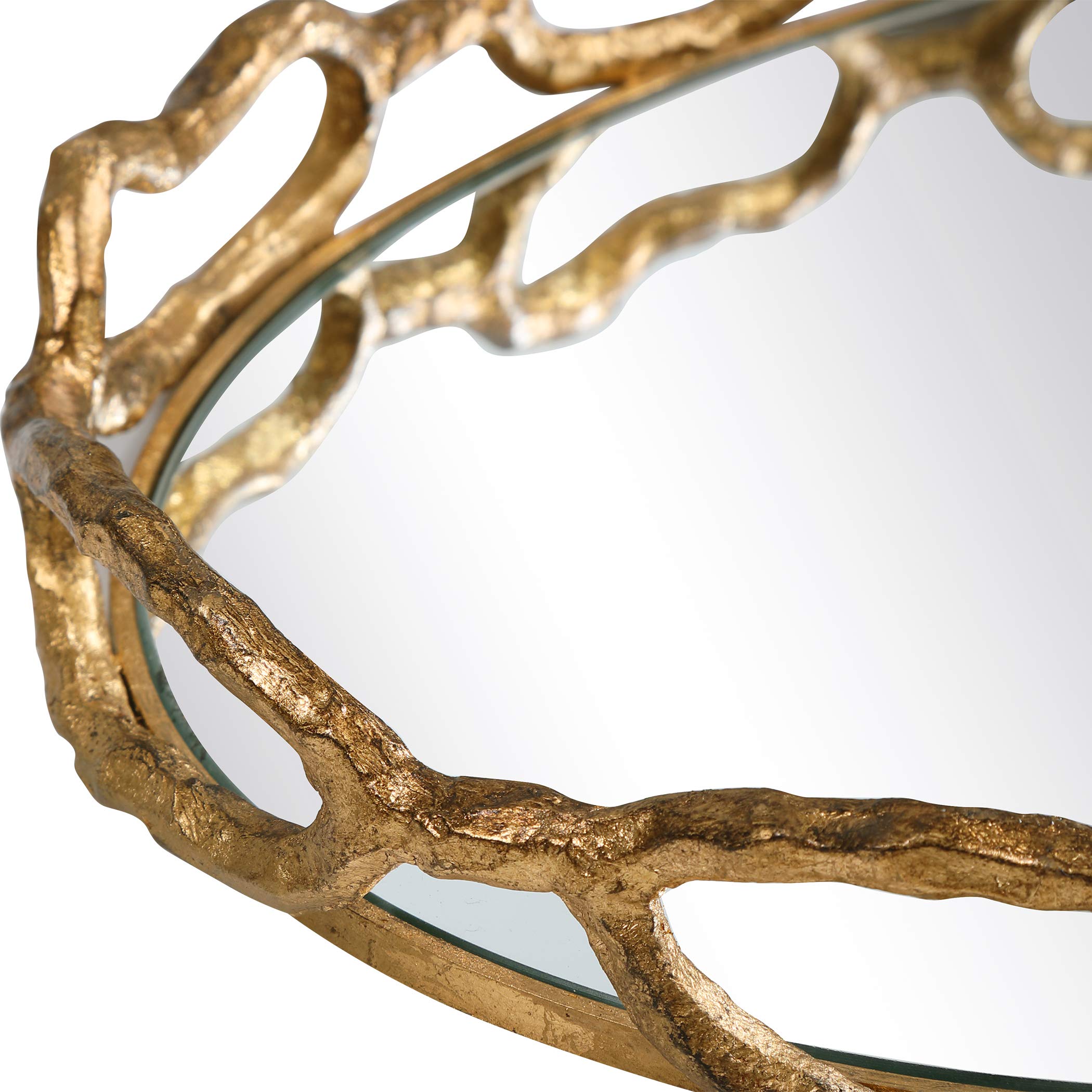 Mirrored Tray with Cable Chain - Elegant Home Decor for Jewelry & Essentials