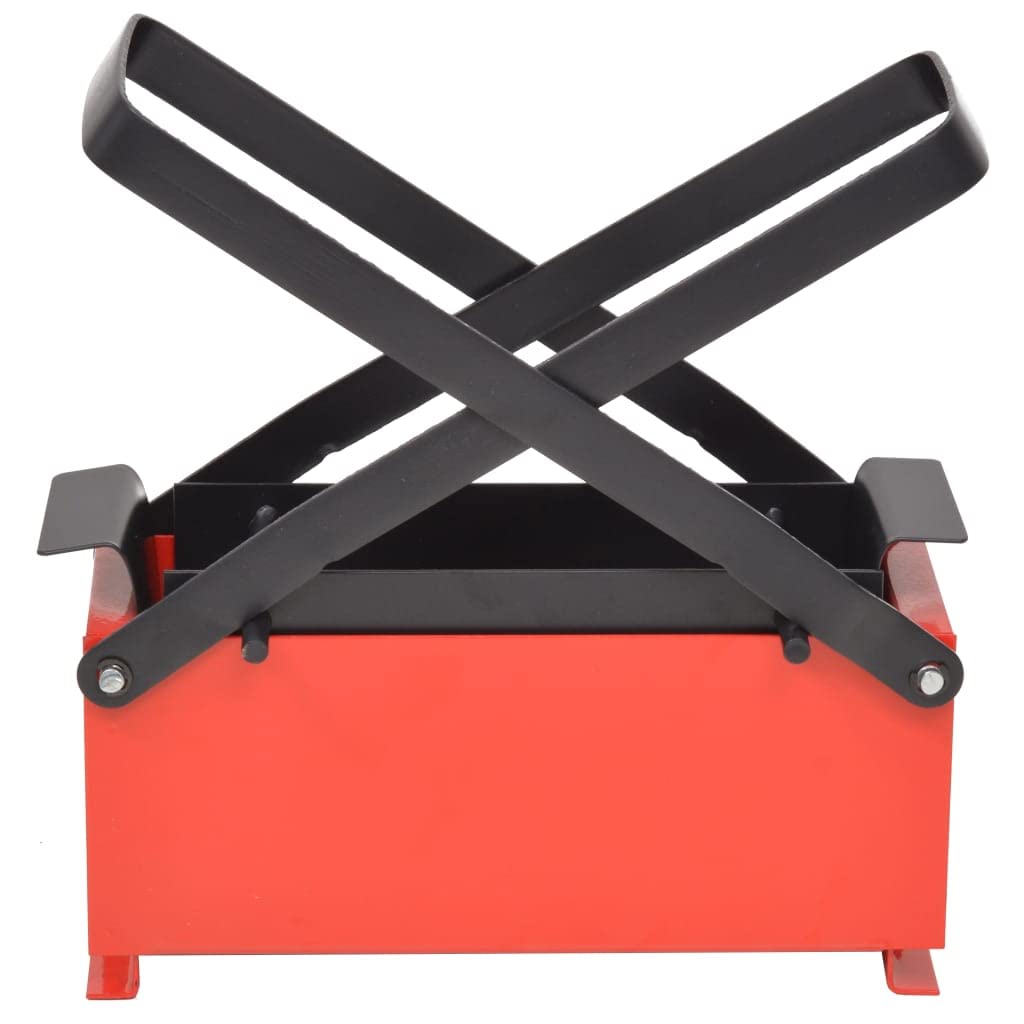 Eco-Friendly Manual Log Briquette Maker - Heavy Duty Steel Firewood Press for Home Heating (13.4