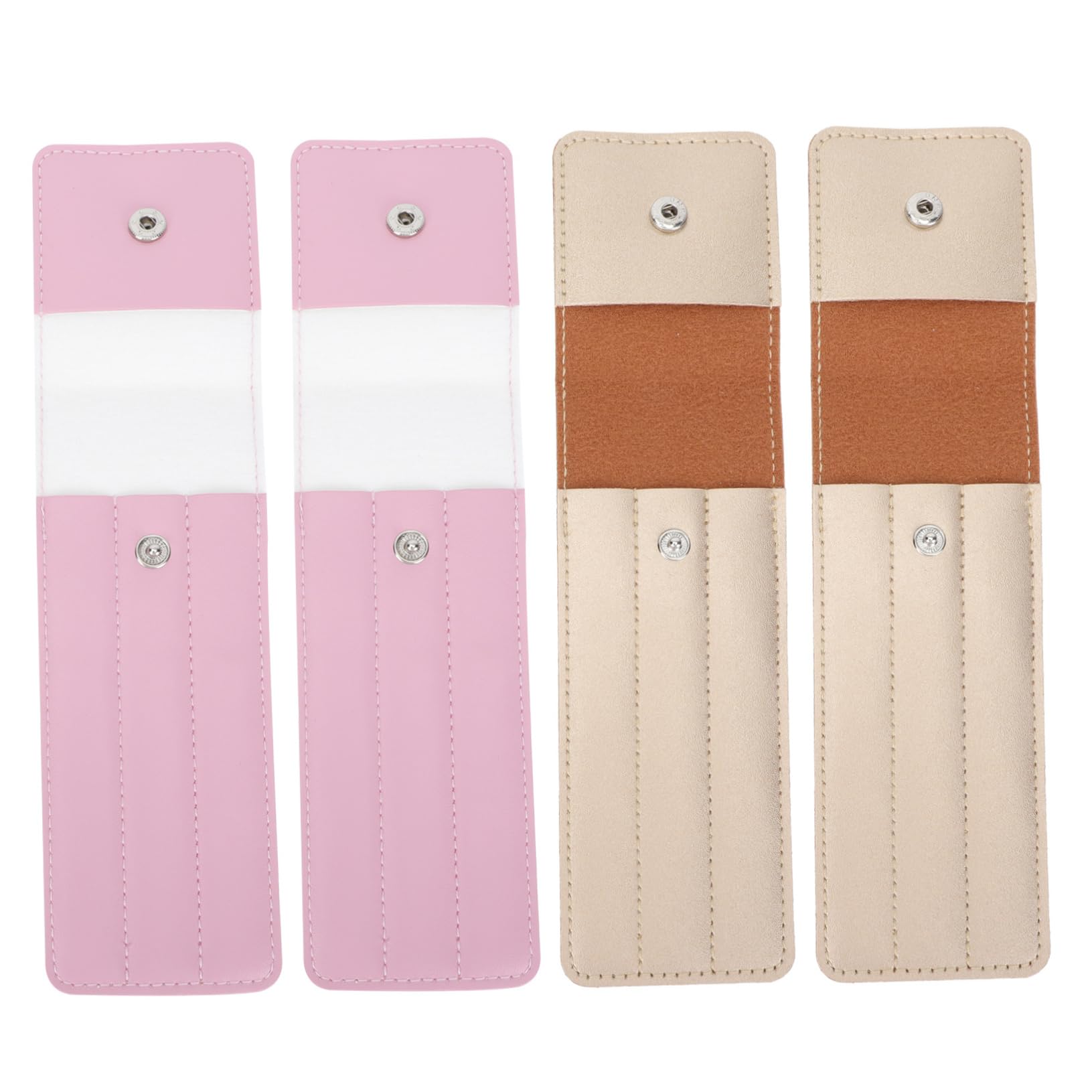 4-Piece Tweezers Protective Case Storage Bag Set - Beauty Accessories Organizer for Makeup Tools, Eyebrow & Facial Tweezers - Perfect for Travel, Salon, and Home Use