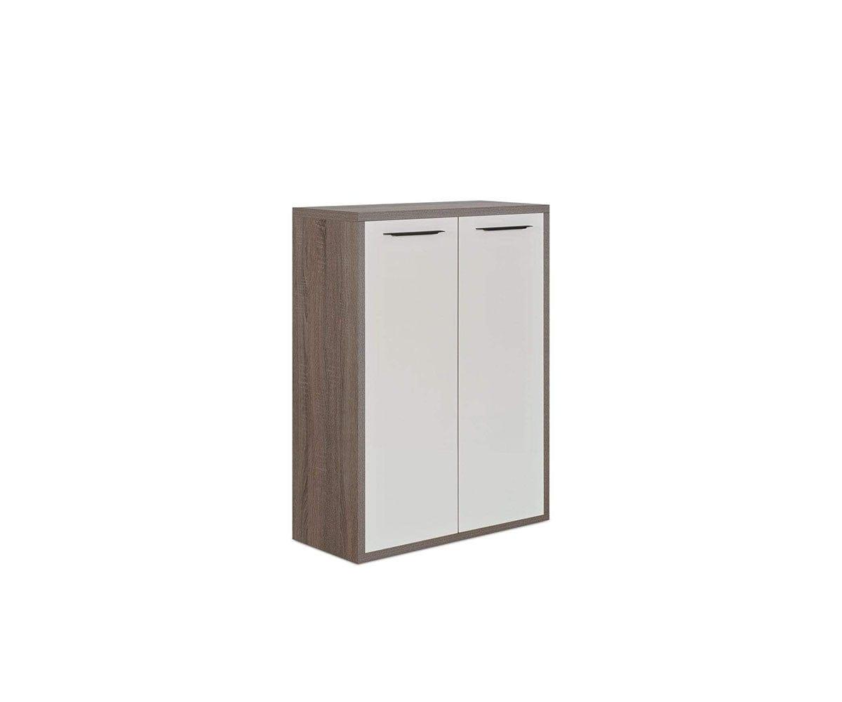 Gammel Low Bookcase with Doors - Stylish Storage for Books & Decor | Perfect for Living Room, Bedroom, or Home Office
