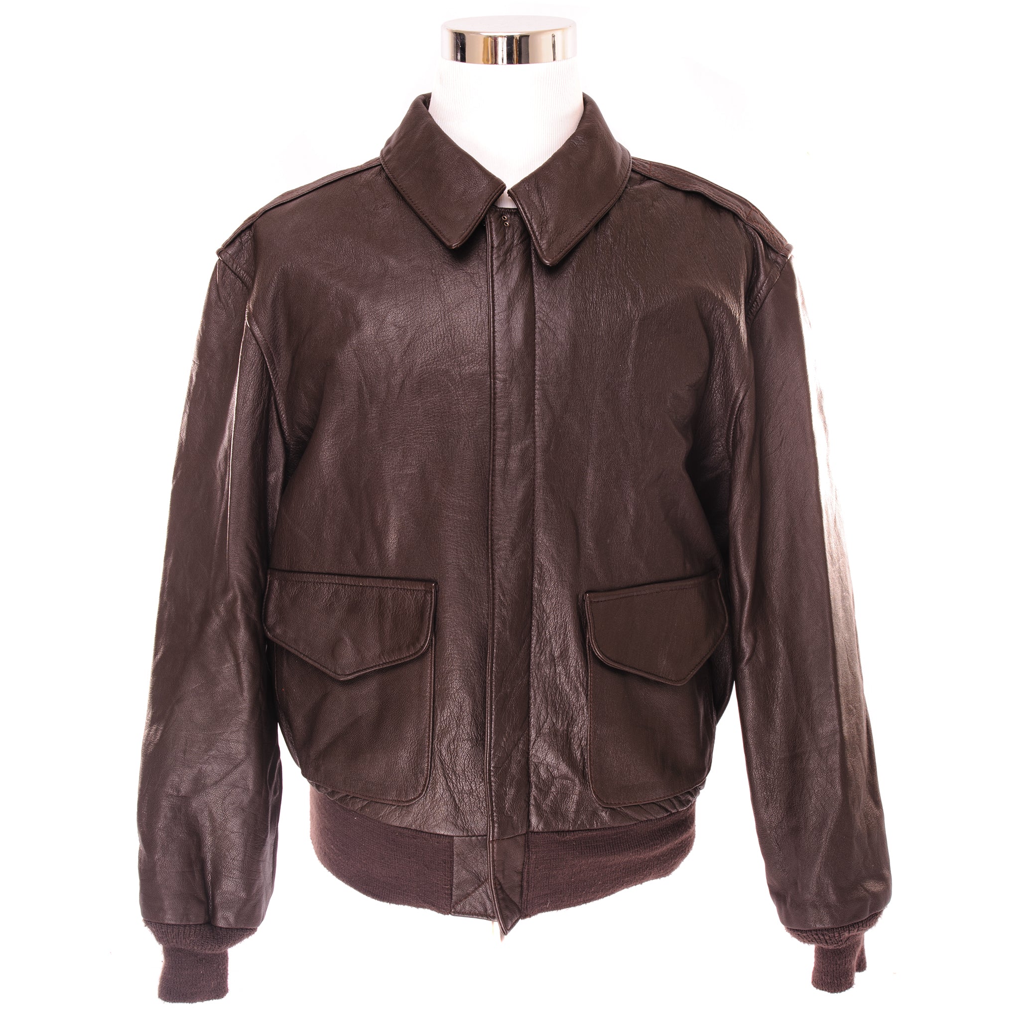 Vintage Cooper US Air Force A2 Light Leather Jacket - Size 42R - Classic Military Flight Bomber Jacket for Men, Perfect for Aviation Enthusiasts & Retro Fashion